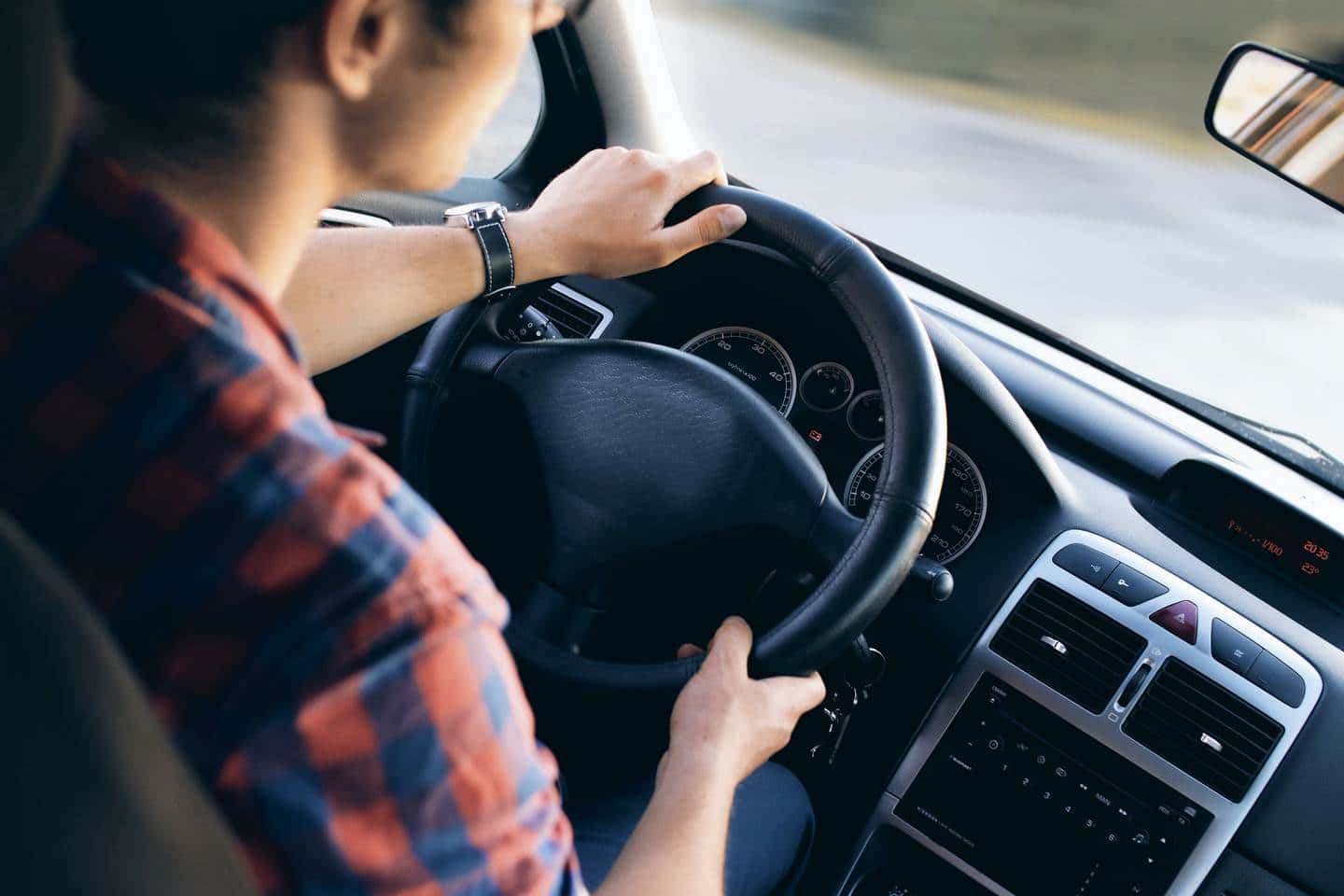 man driving a car man driving a car